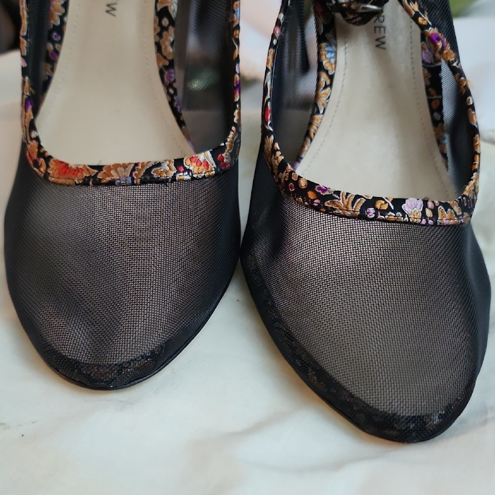 Paul Andrew Black Floral Women's Shoes - Picture 7 of 12